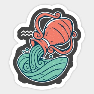 Aquarius Illustration Sticker